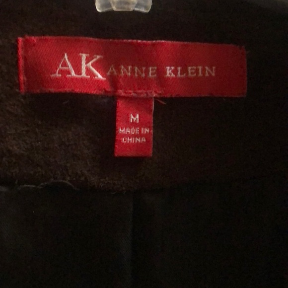 Anne Klein Brown Suede Leather Zip Up Jacket M - Picture 8 of 8